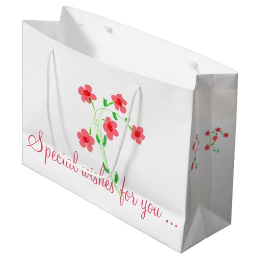  Birthday Gift Bag Large Cadeautasje (Voorkant Gekanteld)