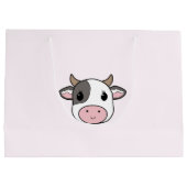 Birthday Gift Bag met een Cute Koe Groot Cadeauzakje (Achterkant)