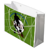 Birthday Gift Bag met Soccer Theme HAMbyWG Groot Cadeauzakje (Voorkant Gekanteld)