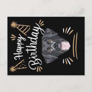 Birthday Gift Black Labrador Briefkaart