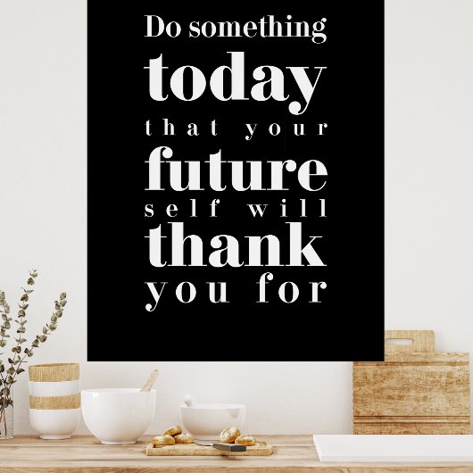 Birthday Gift doet vandaag iets Poster (Keuken)