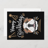 Birthday Gift English Bulldog Briefkaart (Voorkant / Achterkant)