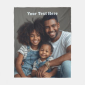 Birthday Gift for Dad Fleece Blankets Photo Text (Voorkant)