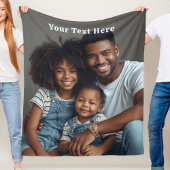Birthday Gift for Dad Fleece Blankets Photo Text