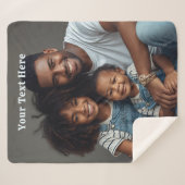 Birthday Gift for Dad Sherpa Blankets Photo Text Deken (Voorkant (horizontaal))