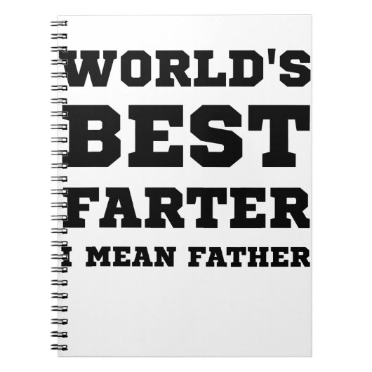 Birthday Gift for Dad world's Best Farter Fathers Notitieboek (Voorkant)