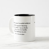 Birthday Gift for Sister in Law  Tweekleurige Koffiemok (Voorkant links)