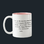 Birthday Gift for Sister in Law Two-Tone Coffee Tweekleurige Koffiemok<br><div class="desc">Een perfect cadeau voor je zuster in de wet.</div>