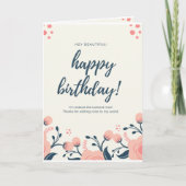 Birthday Gift for Vriendin Folded Wenskaart Kaart (Voorkant)