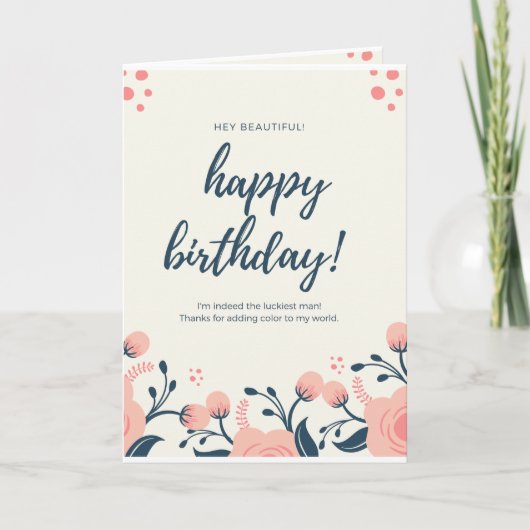 Birthday Gift for Vriendin Folded Wenskaart Kaart (Voorkant)