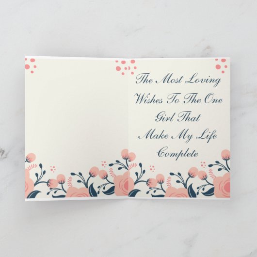 Birthday Gift for Vriendin Folded Wenskaart Kaart (Binnen)