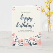 Birthday Gift for Vriendin Folded Wenskaart Kaart (Gele Bloem)