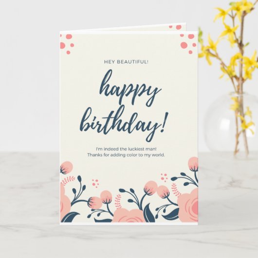 Birthday Gift for Vriendin Folded Wenskaart Kaart (Gele Bloem)