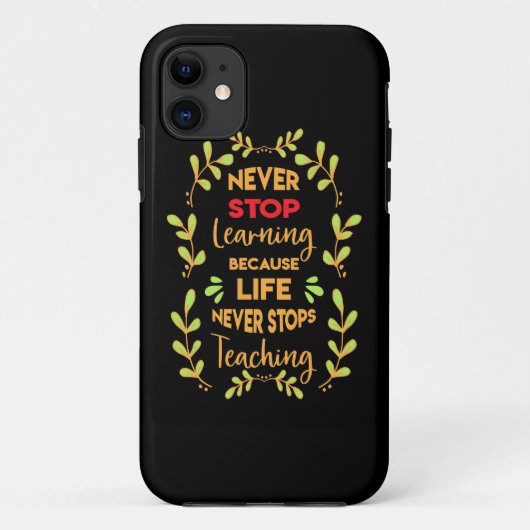 Birthday Gift houdt nooit op met leren Case-Mate iPhone Case (Achterkant)