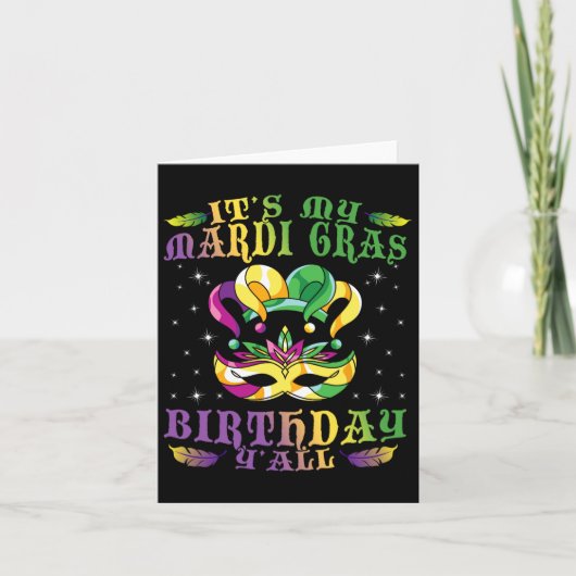 Birthday Gift Idea Celebration Masquerade Costume Kaart (Voorkant)