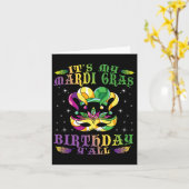 Birthday Gift Idea Celebration Masquerade Costume Kaart (Gele Bloem)