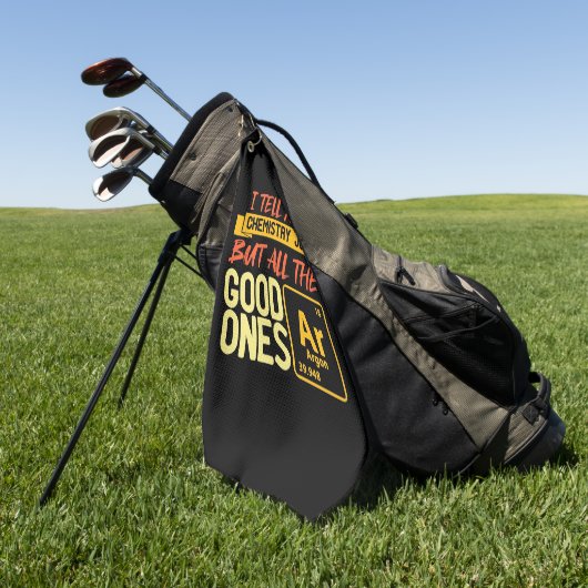 Birthday Gift | Ik vertel je een scheikunde Golfhanddoek (Groen)