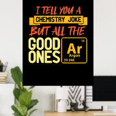 Birthday Gift | Ik vertel je een scheikunde Poster (Thuiskantoor)