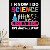 Birthday Gift | Ik weet dat ik wetenschap als een Poster (Keuken)