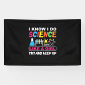 Birthday Gift | Ik weet dat ik wetenschap als een  Spandoek (Horizontaal)
