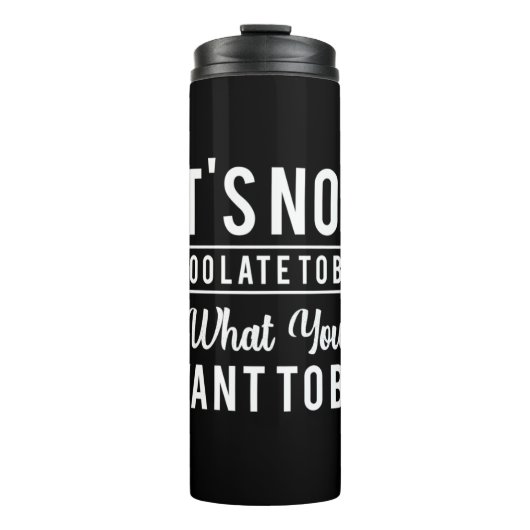 Birthday Gift is niet te laat Thermosbeker (Voorkant)