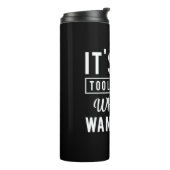 Birthday Gift is niet te laat Thermosbeker (Gedraaid links)