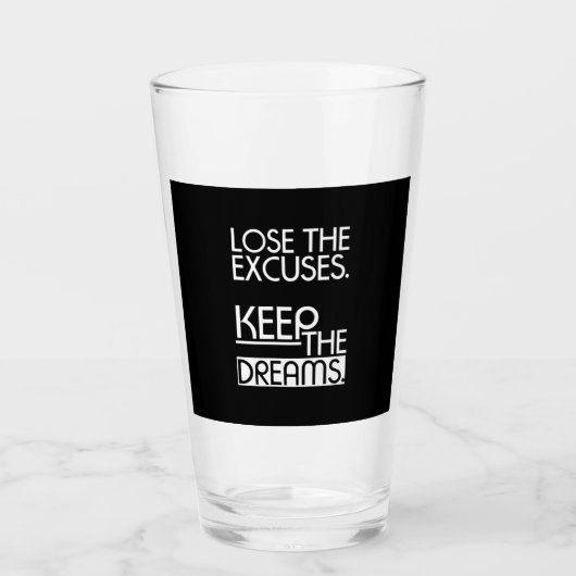 Birthday Gift Keep the Dreams Glas (Voorkant)