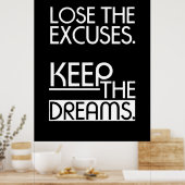 Birthday Gift Keep the Dreams Poster (Keuken)