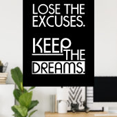 Birthday Gift Keep the Dreams Poster (Thuiskantoor)