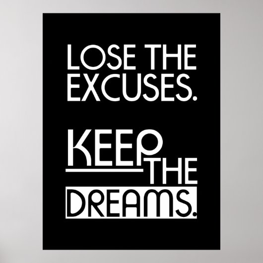 Birthday Gift Keep the Dreams Poster (Voorkant)