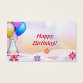 Birthday Gift Label Visitekaartjes (Achterkant)