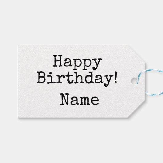  Birthday Gift Labels HAMbyWG Cadeaulabel (Voorkant (Horizontaal))