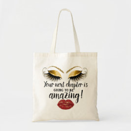 Birthday Gift Lash Makeup Kiss Lip Gold Custom 16  Tote Bag