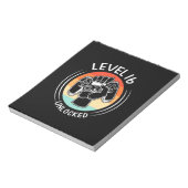 Birthday Gift | Level 16th Birthday Unlocked Notitieblok (Linkerzijde)
