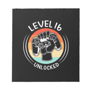 Birthday Gift   Level 16th Birthday Unlocked Notitieblok