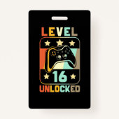 Birthday Gift |  niveau 16 ontgrendeld Badge (Voorkant)