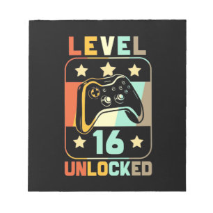 Birthday Gift niveau 16 ontgrendeld Notitieblok