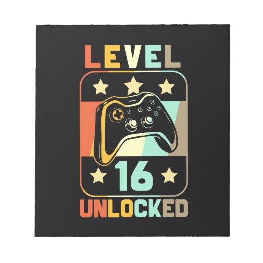 Birthday Gift | niveau 16 ontgrendeld Notitieblok (Voorkant)