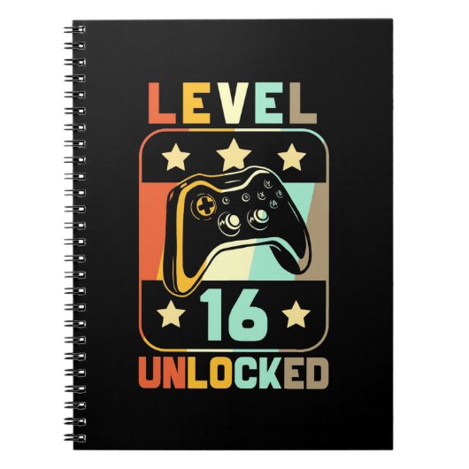 Birthday Gift | niveau 16 ontgrendeld Notitieboek (Voorkant)