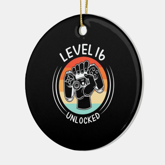 Birthday Gift | Niveau 16e verjaardag niet vergren Keramisch Ornament (Links)