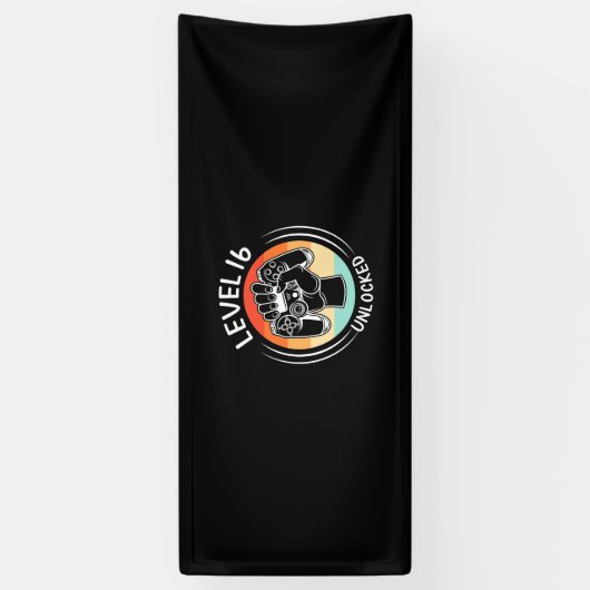 Birthday Gift | Niveau 16e verjaardag niet vergren Spandoek (Verticaal)