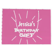 Birthday Gift PINK Persoonlijke cadeautas (Achterkant)
