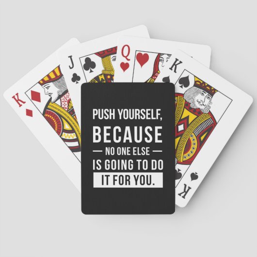 Birthday Gift Push jezelf Pokerkaarten (Achterkant)