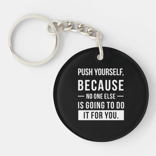 Birthday Gift Push jezelf Sleutelhanger (Voorkant)