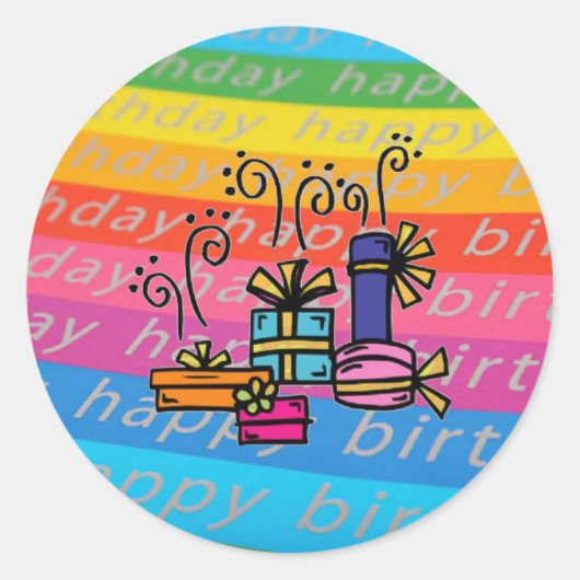 Birthday Gift Sticker (Voorkant)