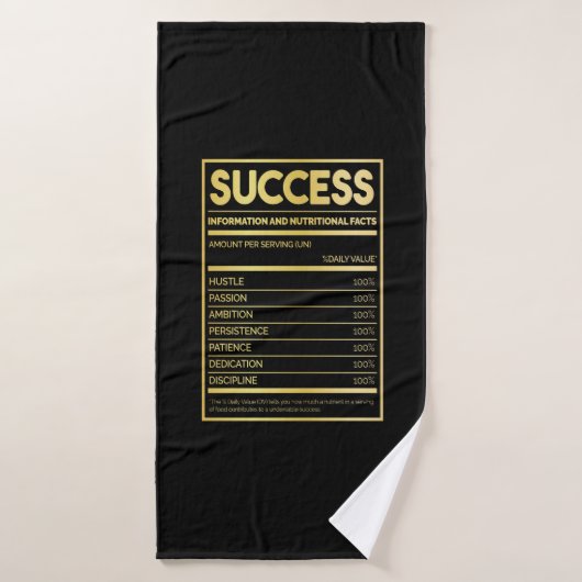 Birthday Gift Succes Nutritional Facts Badhanddoek (Badhanddoek)