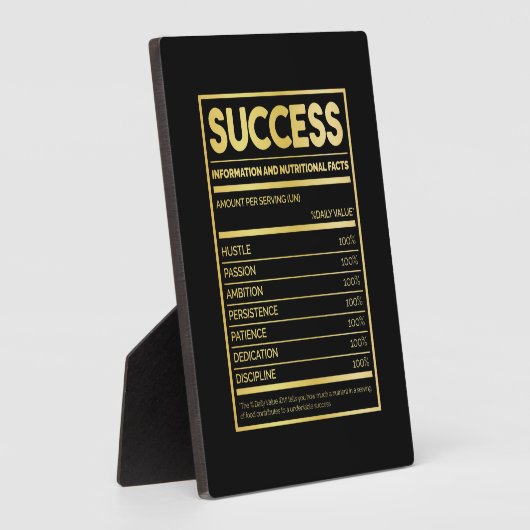 Birthday Gift Succes Nutritional Facts Fotoplaat (Zijkant)