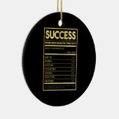 Birthday Gift Succes Nutritional Facts Keramisch Ornament (Rechts)