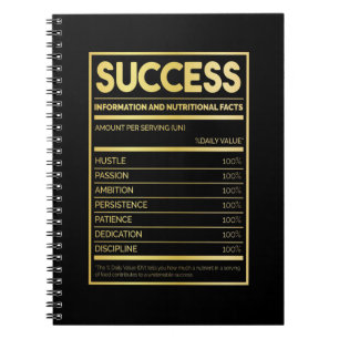 Birthday Gift Succes Nutritional Facts Notitieboek