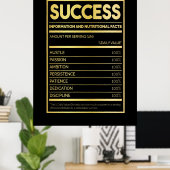 Birthday Gift Succes Nutritional Facts Poster (Thuiskantoor)